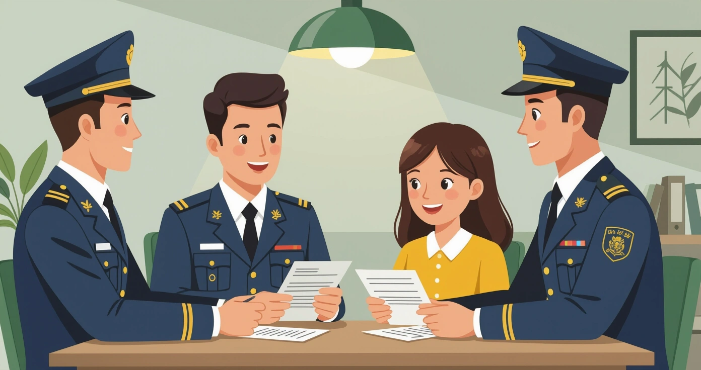 Cảnh sát Nhật Bản đang hướng dẫn cha mẹ nước ngoài về thủ tục giấy tờ