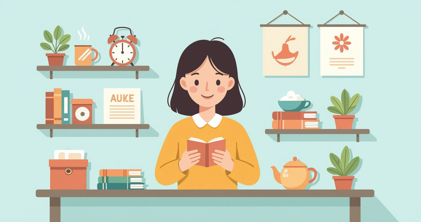 Các thiết bị hỗ trợ như máy tính bảng, bảng giao tiếp hình ảnh và xe lăn trẻ em được sắp xếp trên nền tatami sạch sẽ