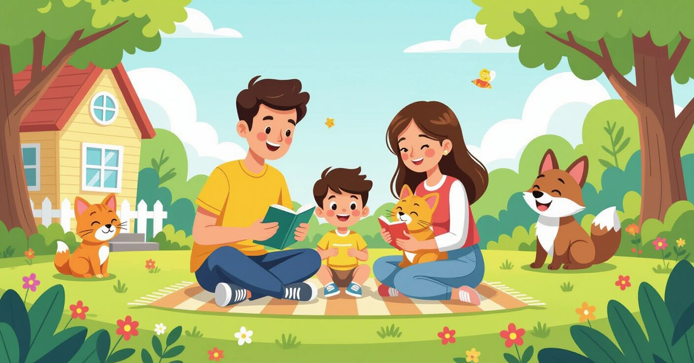 Trẻ em sử dụng thiết bị giao tiếp hỗ trợ cùng phụ huynh trong căn nhà sáng sủ tại Nhật Bản