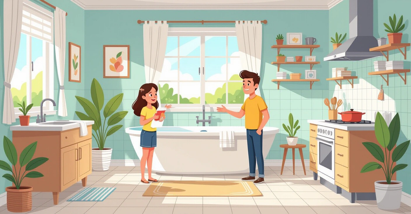 Hướng dẫn an toàn phòng tắm nhà bếp cho trẻ em tại Nhật Bản