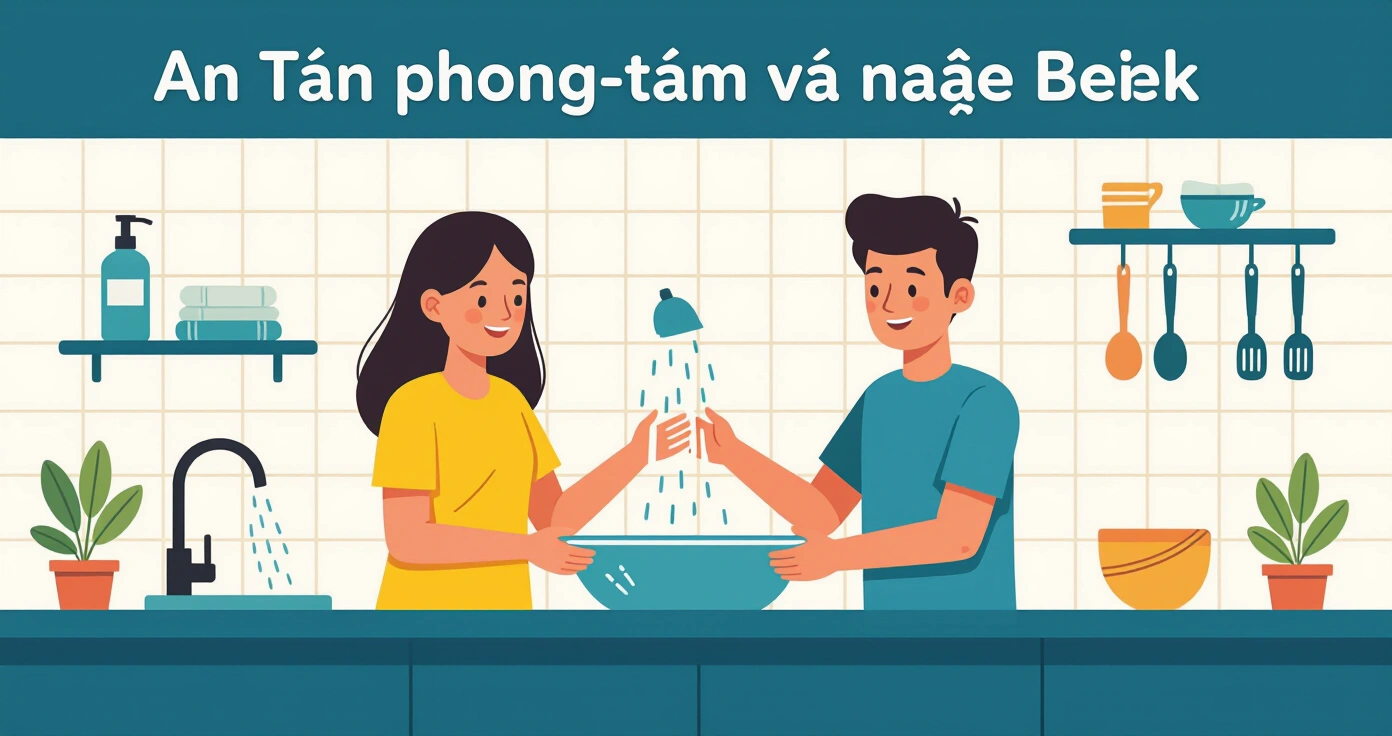 Trẻ em tắm an toàn trong bồn tắm kiểu Nhật có thảm chống trượt và phụ huynh giám sát