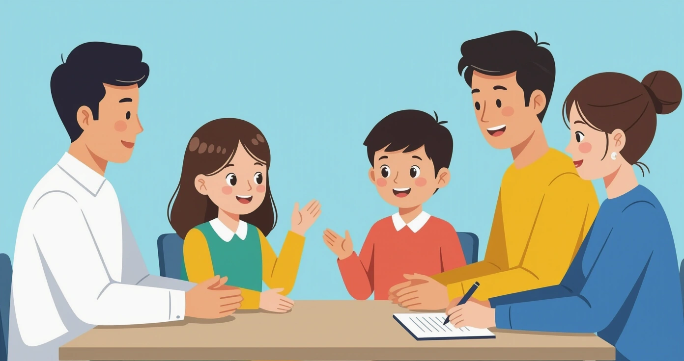Phụ huynh nộp đơn xin trợ cấp trẻ em tại quầy tiếp dân tòa thị chính Nhật Bản