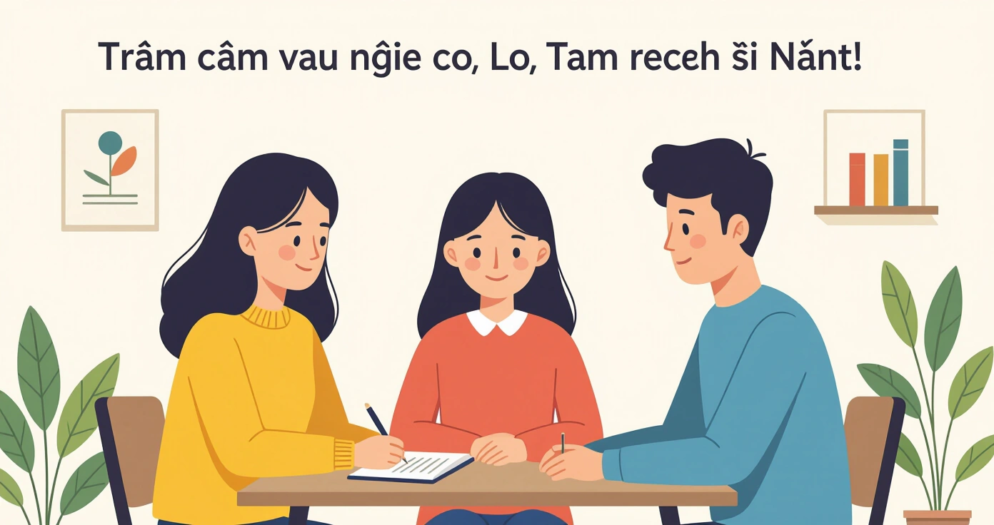 Phụ huynh và trẻ em ngồi trò chuyện cùng chuyên gia tư vấn tâm lý trong phòng khám sáng sủa