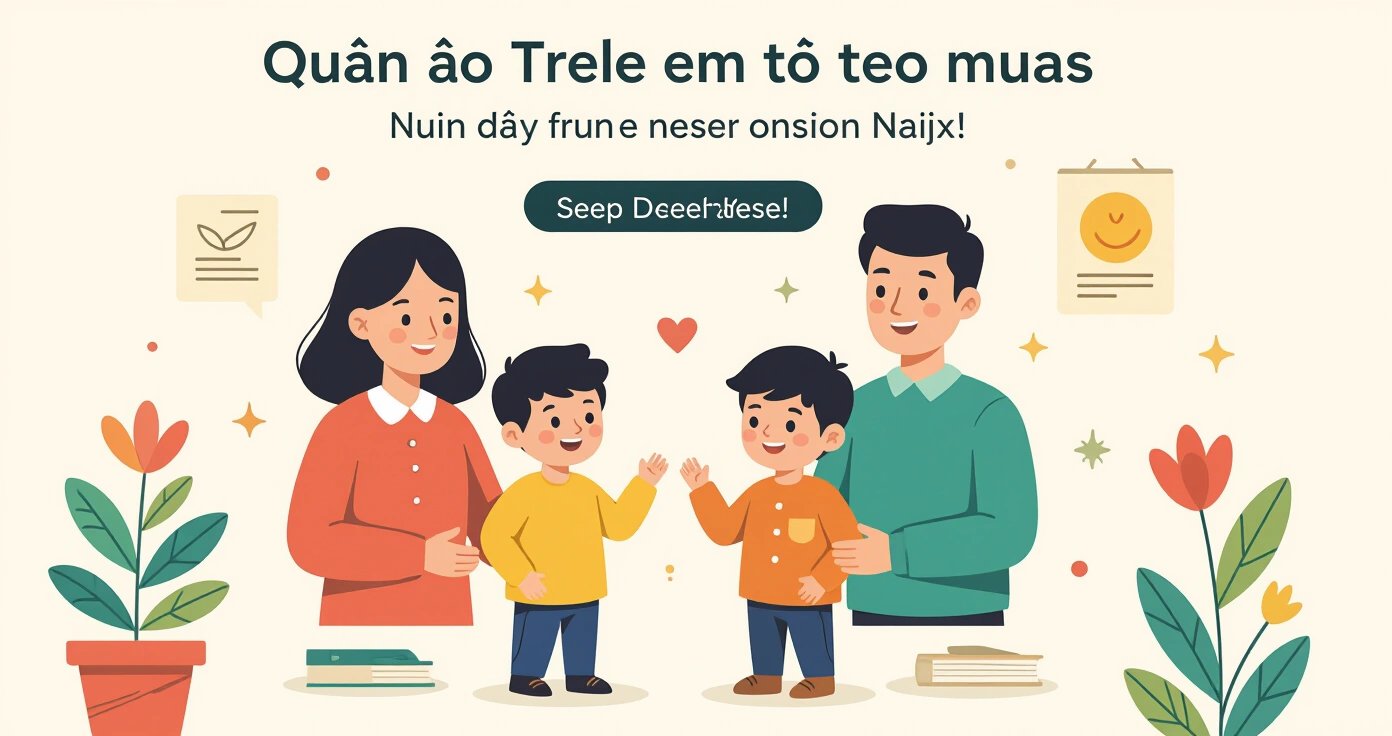 Phụ huynh đang xem bảng size quần áo trẻ em trong cửa hàng Nhật Bản