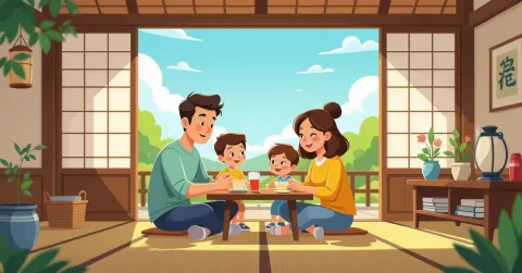 Trẻ em vui chơi tự do trong công viên khu dân cư Nhật Bản