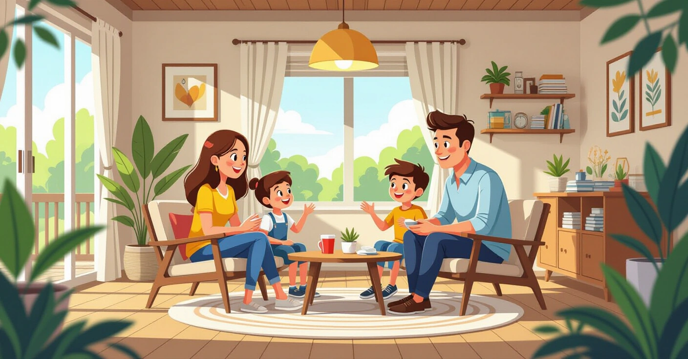 Gia đình đa văn hóa chào hỏi hàng xóm người Nhật trên phố dân cư Nhật Bản