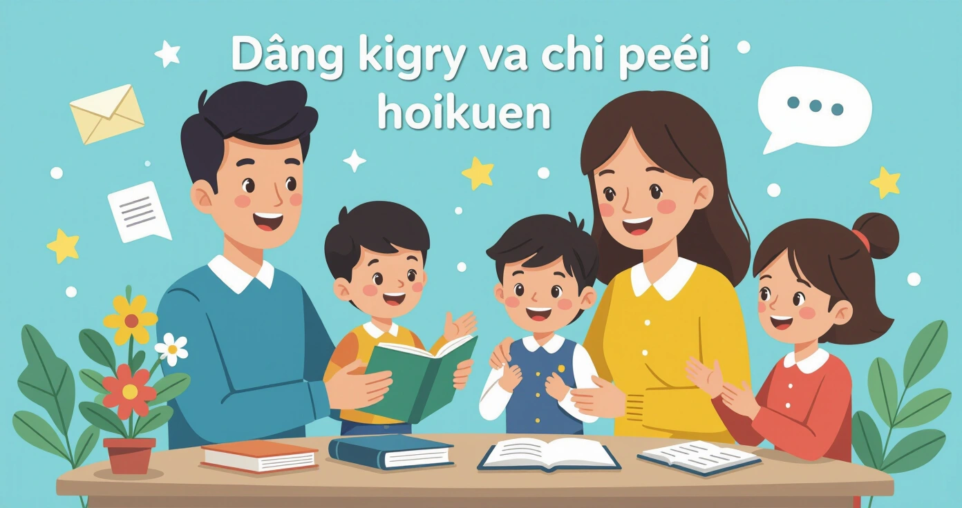 Phụ huynh đang làm thủ tục đăng ký nhà trẻ tại văn phòng thành phố Nhật Bản