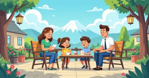 Gia đình Việt Nam tại sân bay chuẩn bị về nước cùng con nhỏ