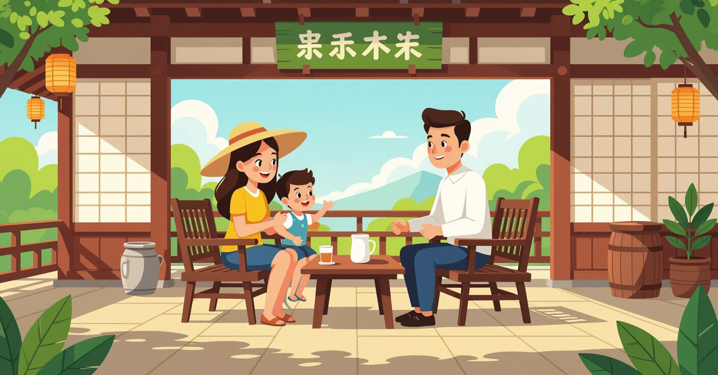 Cha mẹ Việt Nam đang chuẩn bị hồ sơ xin hộ chiếu cho trẻ sơ sinh tại bàn làm việc ở Nhật Bản
