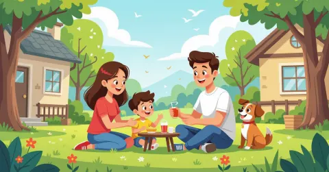 Gia đình nước ngoài chuẩn bị túi khẩn cấp trong căn hộ tại Nhật Bản
