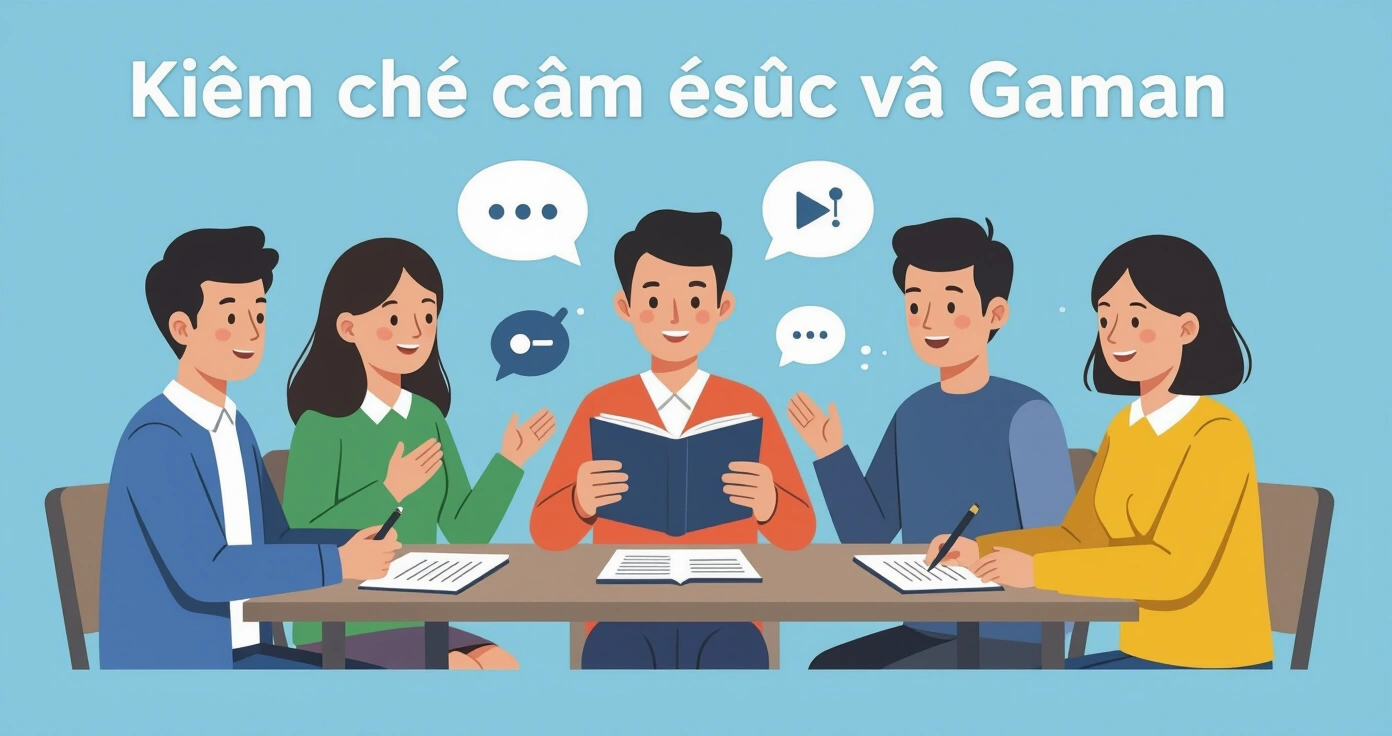 Mẹ và con cùng nhận diện cảm xúc qua thẻ cảm xúc trên nền tatami ấm áp