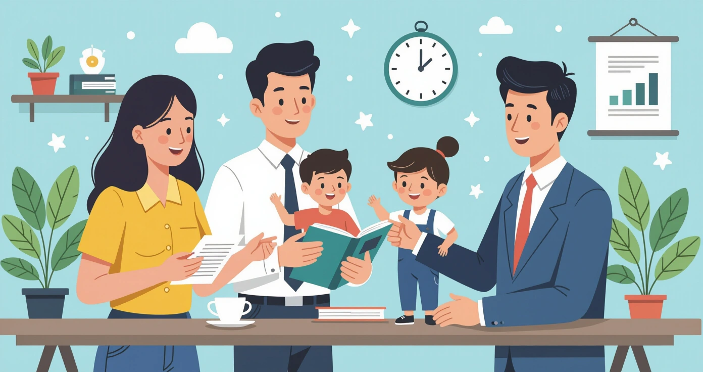 Ngườ lao động nữ đang trao đổi với cán bộ tư vấn tại văn phòng chính quyền Nhật Bản