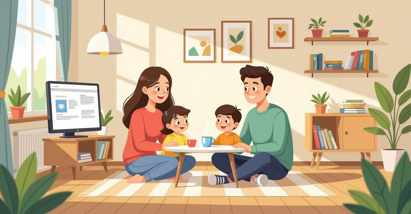Phụ huynh nước ngoài tại Nhật Bản hướng dẫn con sử dụng máy tính bảng an toàn