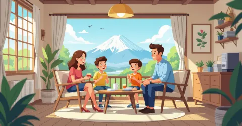 Gia đình đa văn hóa đoàn tụ tại sân bay Nhật Bản
