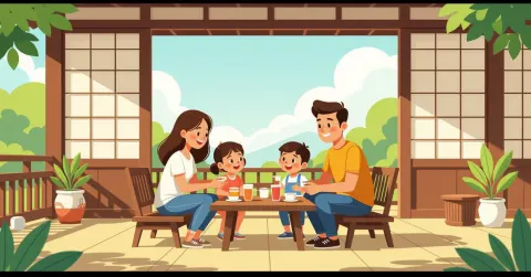 Cậu bé mang nét lai đang ngồi một mình trong lớp học Nhật Bản, nét mặt buồn bã