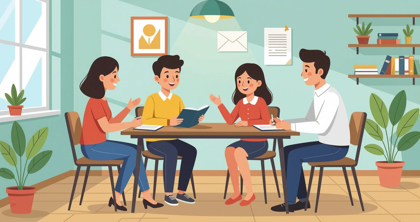 Giáo viên Nhật Bản đang hướng dẫn học sinh nước ngoài trong lớp học hỗ trợ tiếng Nhật
