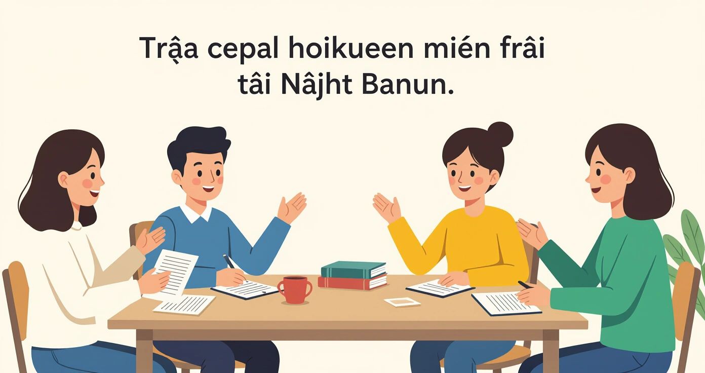 Phụ huynh điền đơn đăng ký hoikuen tại quầy văn phòng thành phố