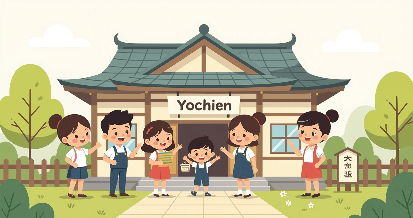 Trẻ em tham gia hoạt động nhóm tại lớp học yochien Nhật Bản