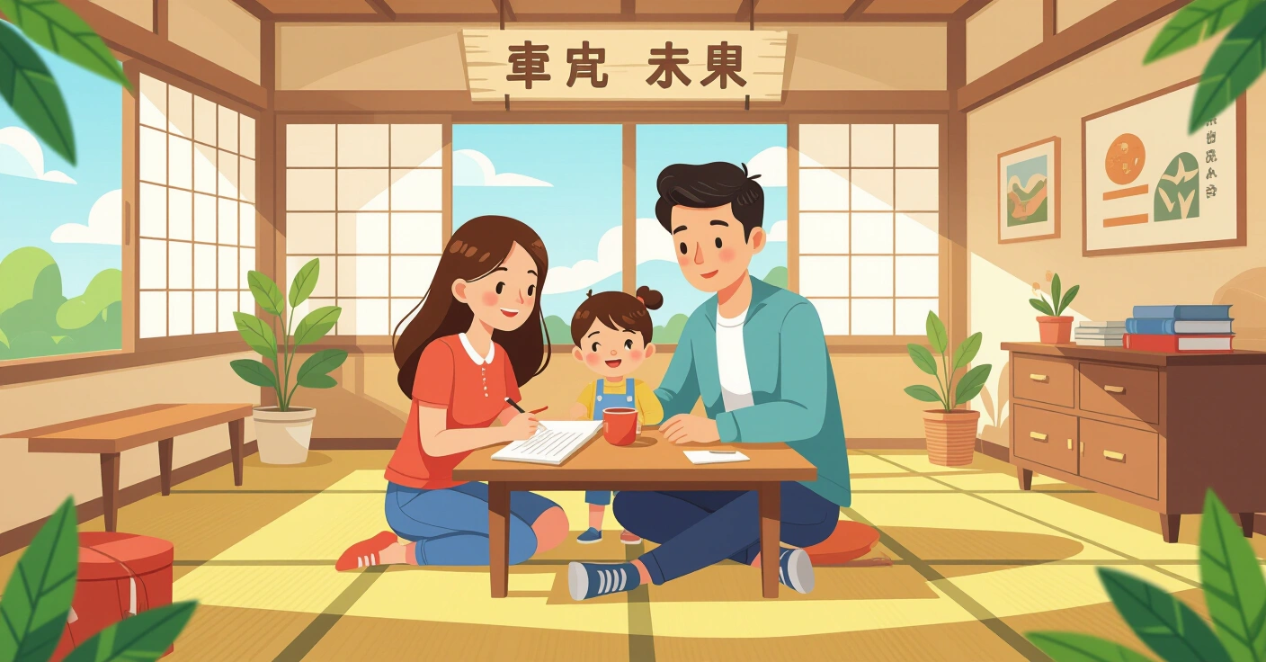 Phụ huynh nước ngoài chuẩn bị hồ sơ đăng ký hoikuen tại văn phòng thành phố Nhật Bản
