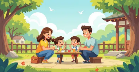 Minh họa so sánh ba loại hình nhà trẻ và mẫu giáo tại Nhật Bản