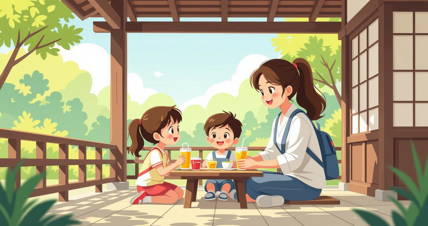 Minh họa lịch trình ăn, ngủ và chơi của trẻ tại hoikuen