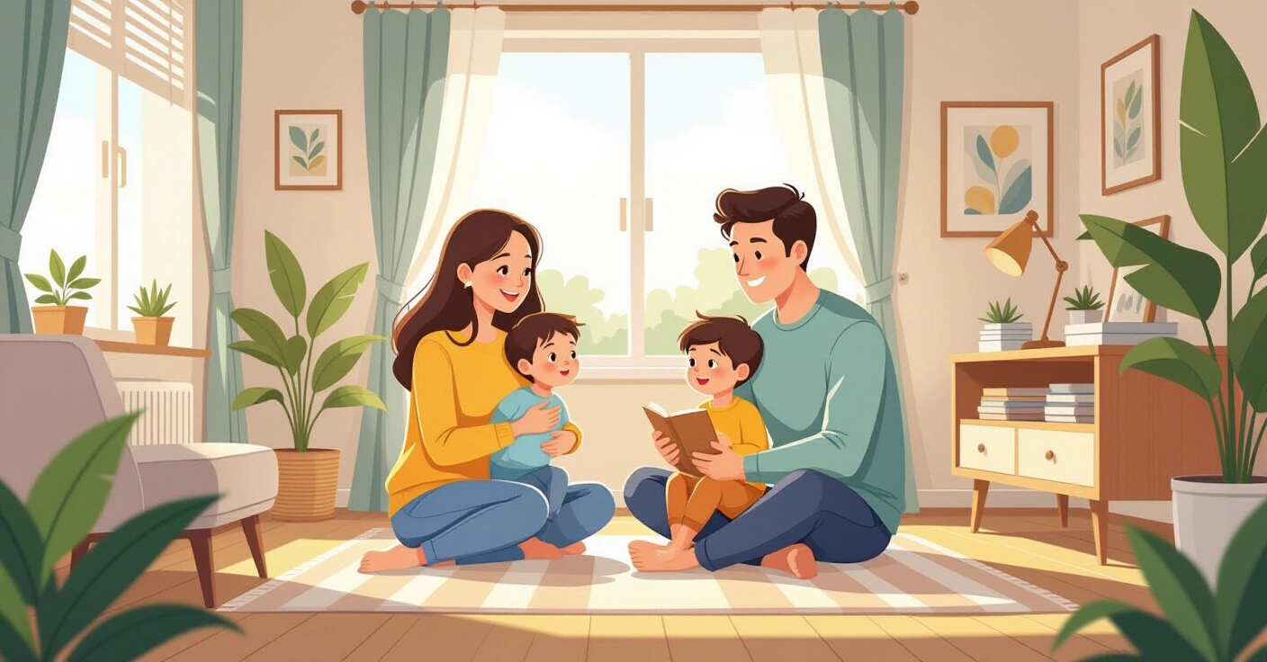 Thai phụ và nữ hộ sinh chuẩn bị sinh con trong không gian ấm cúng tại nhà Nhật Bản