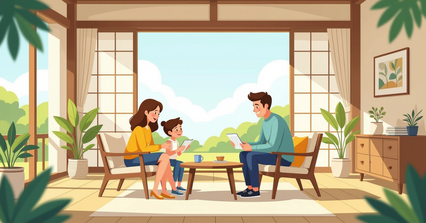 Gia đình đa văn hóa tìm kiếm thông tin nuôi con tại trung tâm cộng đồng Nhật Bản