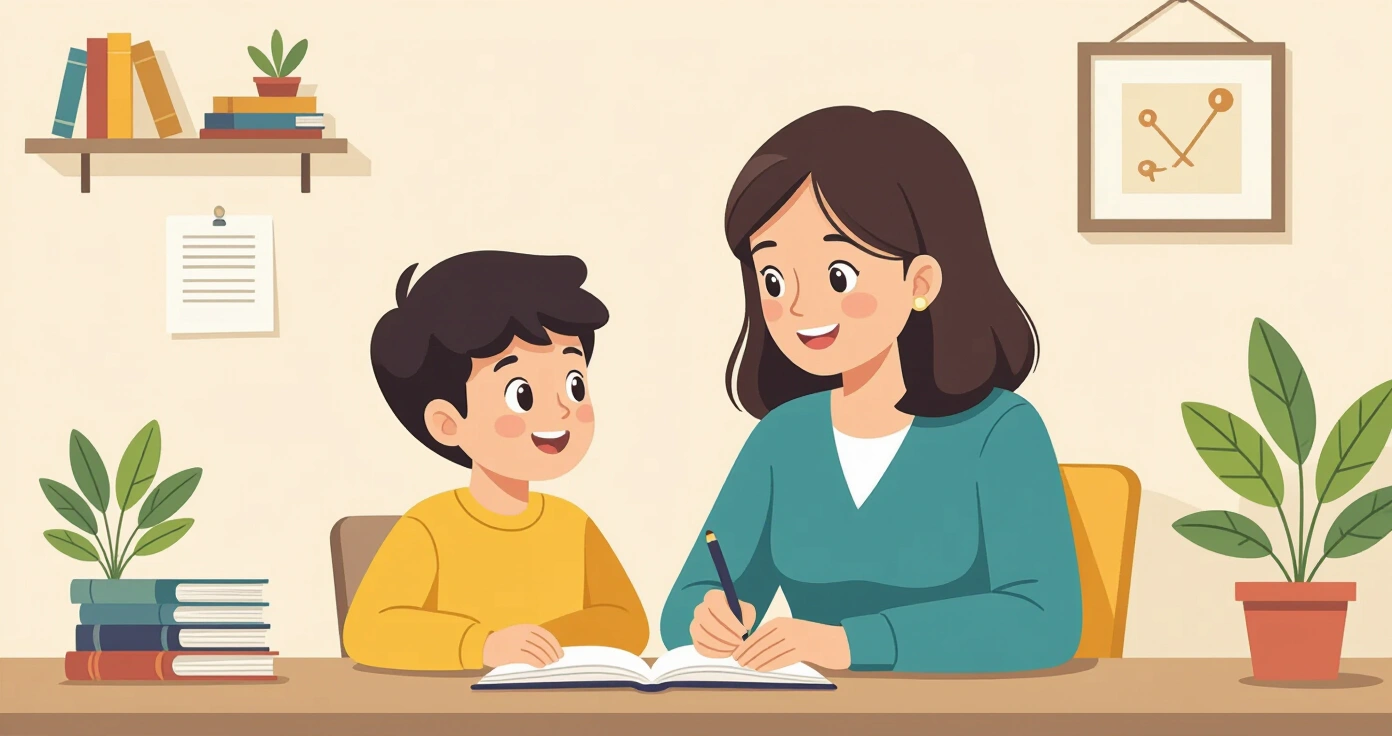 Gia sư người Nhật đang hướng dẫn trẻ em người Việt học từ vựng qua trò chơi thẻ tiếng Nhật