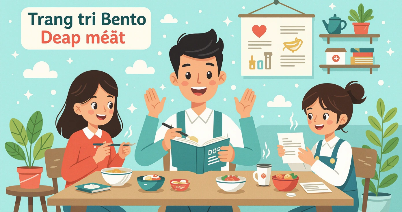 Các bước trang trí kyaraben đơn giản từ nắm cơm đến hoàn thiện hình nhân vật