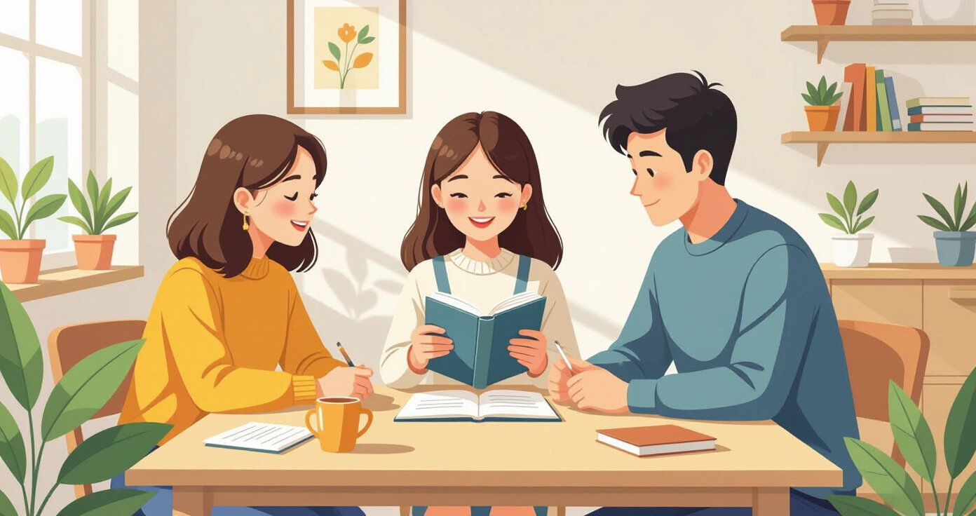 Mẹ hướng dẫn trẻ tự mặc áo trong phòng tắm nhỏ kiểu Nhật với kệ đồ dùng thấp