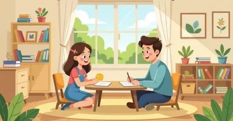 Minh họa so sánh lớp học Montessori và lớp học mẫu giáo Nhật Bản với trẻ em đa văn hóa