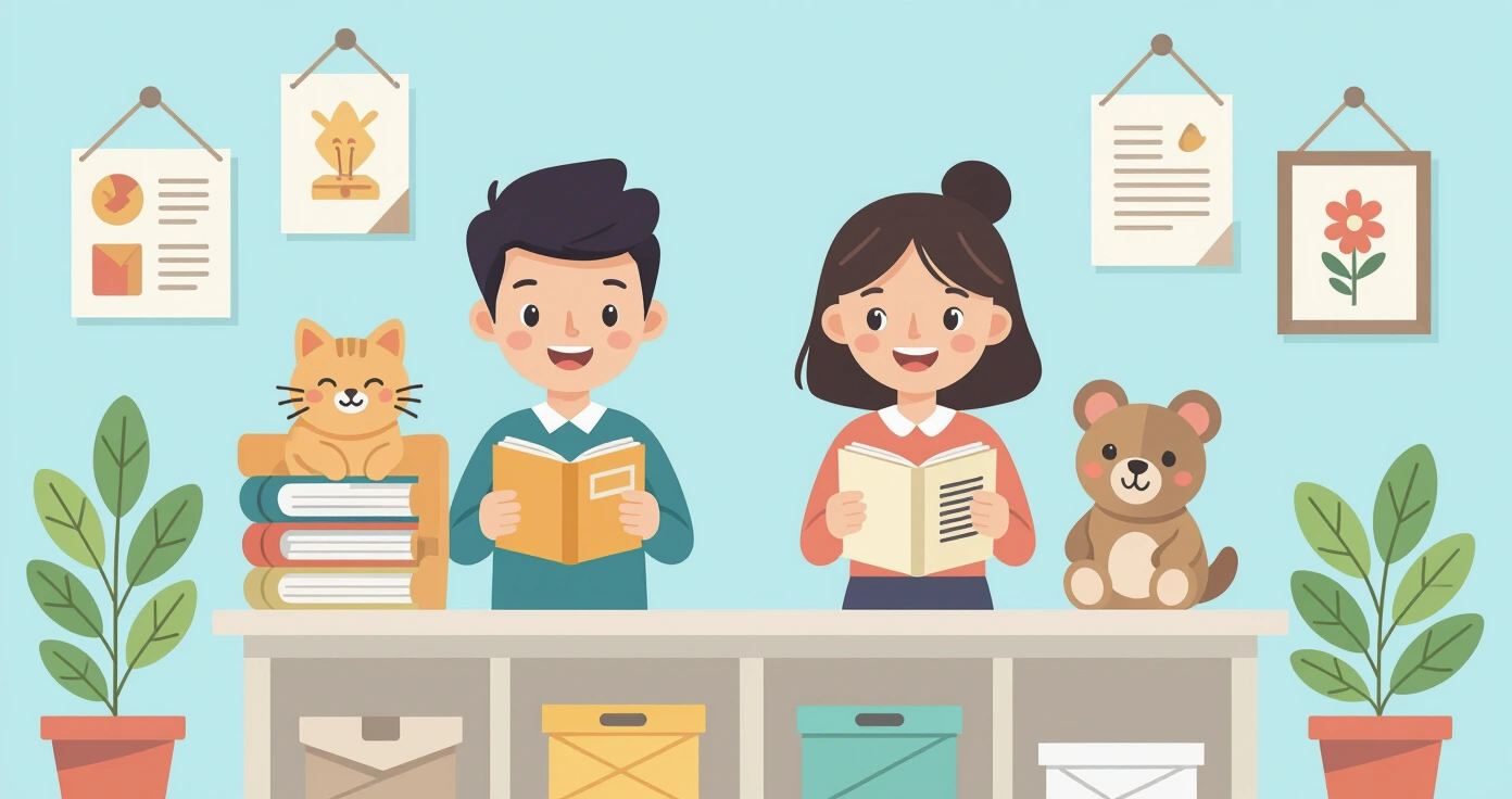 Giáo cụ học tập bằng gỗ trên kệ thấp trong lớp học Montessori