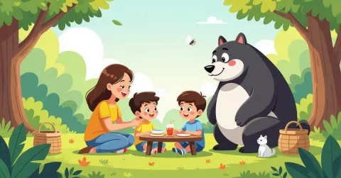 Phụ huynh đang đo nhiệt độ cho trẻ nhỏ trong phòng khách kiểu Nhật