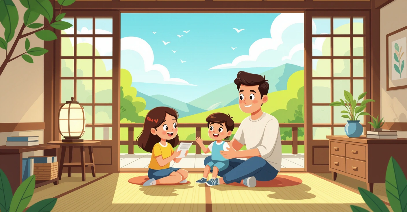 Minh họa so sánh sinh thường và sinh mổ trong bệnh viện Nhật Bản, phong cách vector phẳng hiện đại
