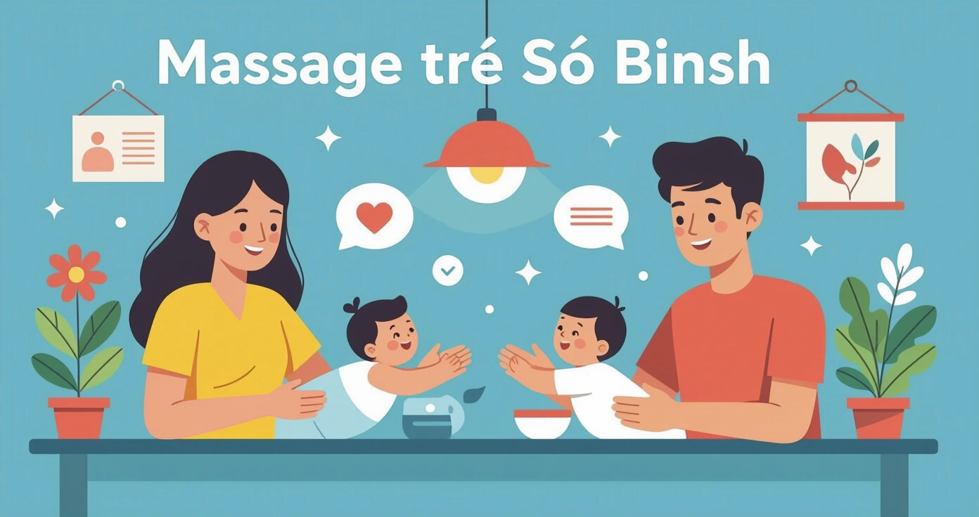 Mẹ đang massage bụng cho bé sơ sinh theo chiều kim đồng hồ trên nền tatami