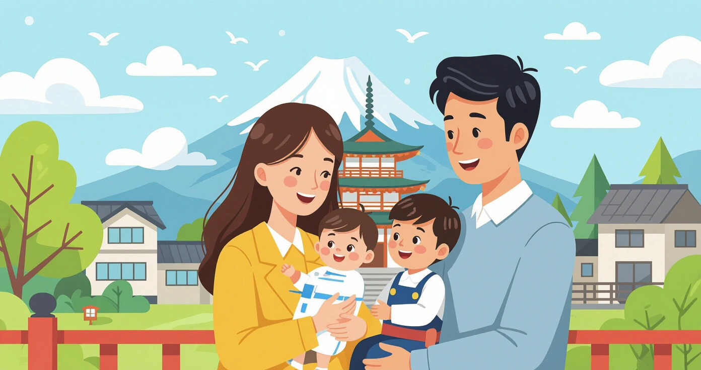 Bảng lịch tiêm chủng minh họa với các icon vắc-xin và đồng hồ thời gian cho trẻ sơ sinh