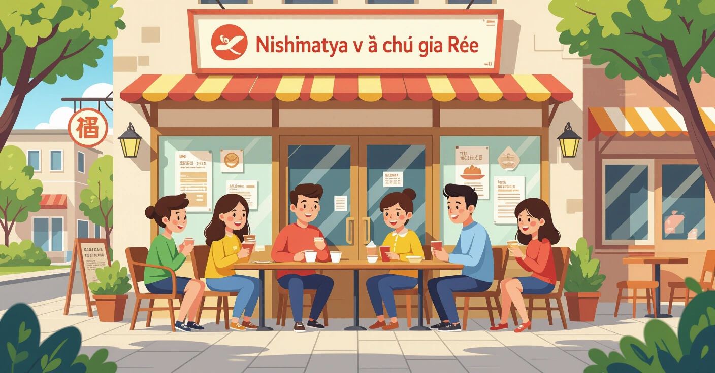 Gia đình đa văn hóa đang chọn đồ dùng trẻ em tại cửa hàng Nhật Bản hiện đại