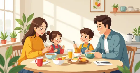 Hộp cơm bento organic đầy màu sắc với rau củ tươi, cơm gạo lứt, đậu phụ và trái cây trong bếp Nhật Bản