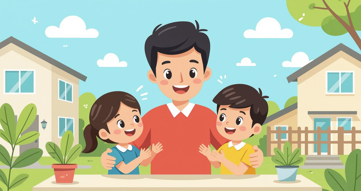 Cha mẹ đa văn hóa hướng dẫn trẻ nhận biết cảm xúc qua thẻ cảm xúc trong phòng khách Nhật Bản