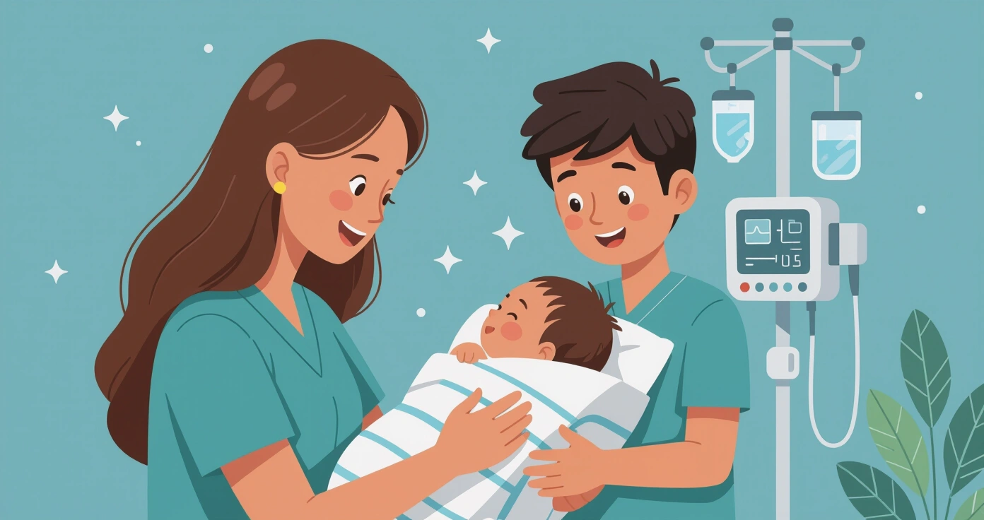 Bác sĩ và y tá chăm sóc trẻ sơ sinh trong lồng ấp tại bệnh viện Nhật Bản