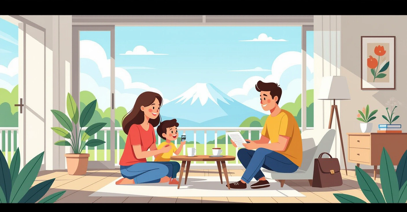 Cặp vợ chồng đa văn hóa trong ngôi nhà sáng sừa tại Nhật Bàn đang thảo luận về lối sống lành mạnh trước khi mang thai