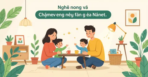 Nhóm cha mẹ ngồi thành vòng tròn thảo luận trong trung tâm cộng đồng Nhật Bản