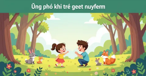 Minh họa cha mẹ hướng dẫn trẻ kỹ năng an toàn trong căn hộ Nhật Bản hiện đại, phong cách minh họa phẳng thân thiện