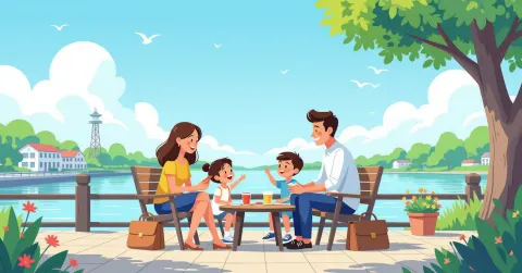 Minh họa người mẹ đa văn hóa quay lại làm việc tại văn phòng Nhật Bản hiện đại