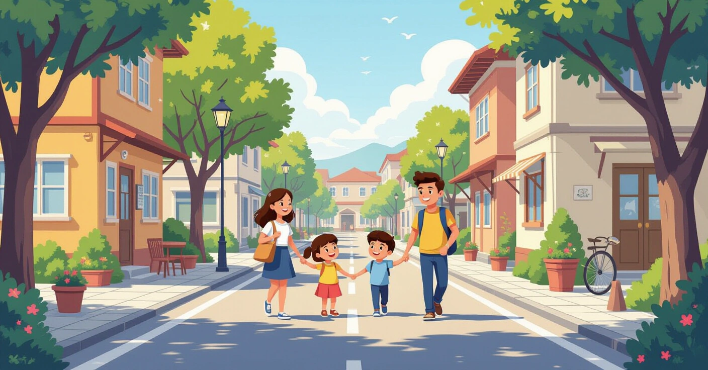 Minh họa các dụng cụ an toàn cho trẻ em trên nền căn hộ Nhật Bản sáng sủaa