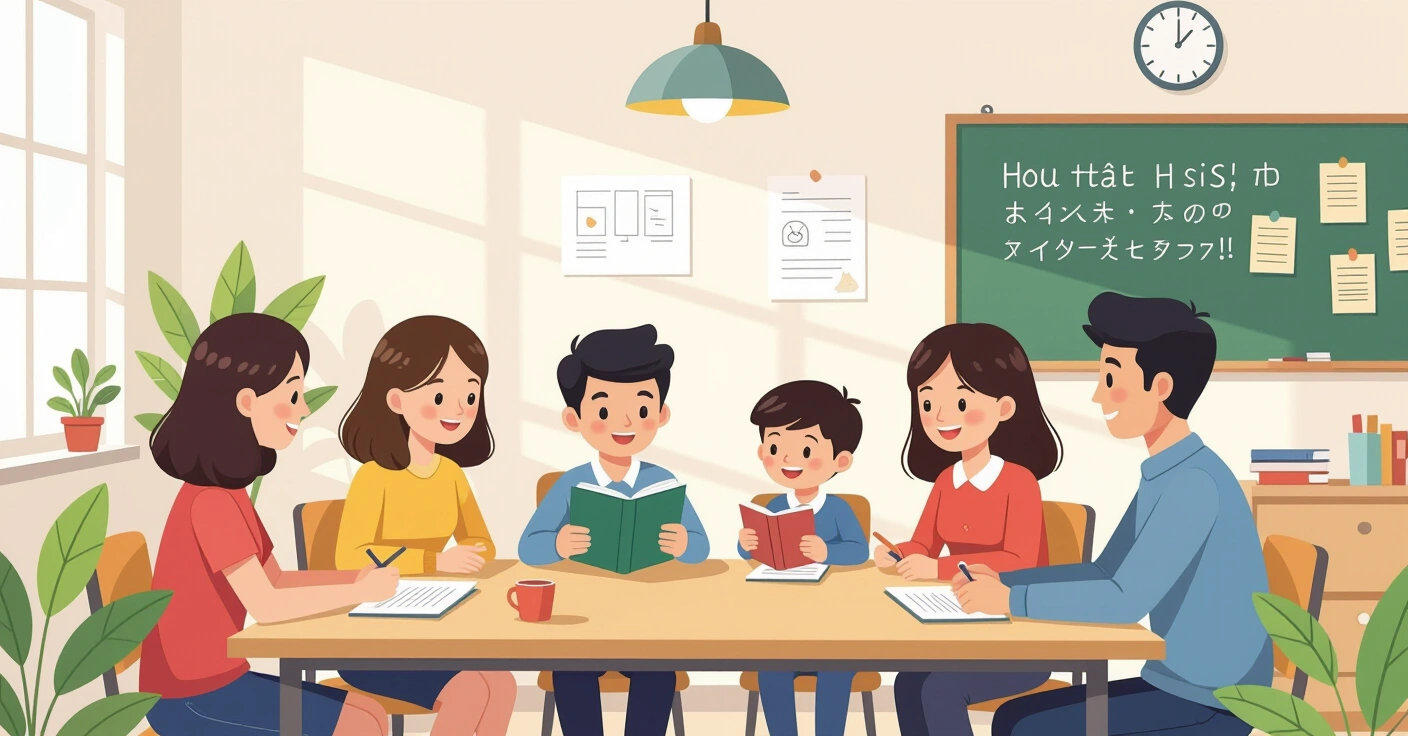 Phụ huynh nước ngoài đăng ký nhập học cho con tại văn phòng hành chính Nhật Bản