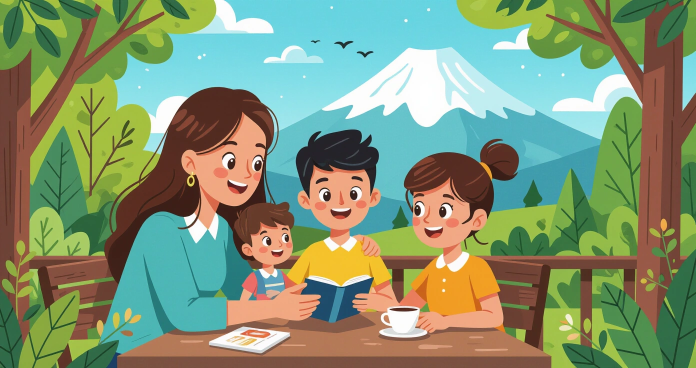 Trẻ em đang vẽ tranh và làm đồ thủ công sáng tạo trên bàn gỗ với đồ chơi màu sắc xung quanh