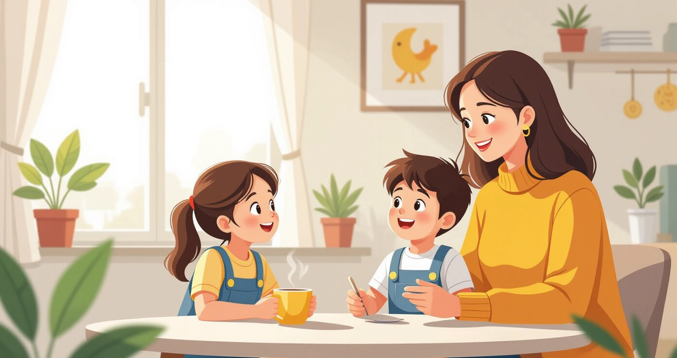 Cha mẹ và trẻ nhỏ chơi ngoài trợi tại công viên Nhật Bản thay vì dùng thiết bị điện tử
