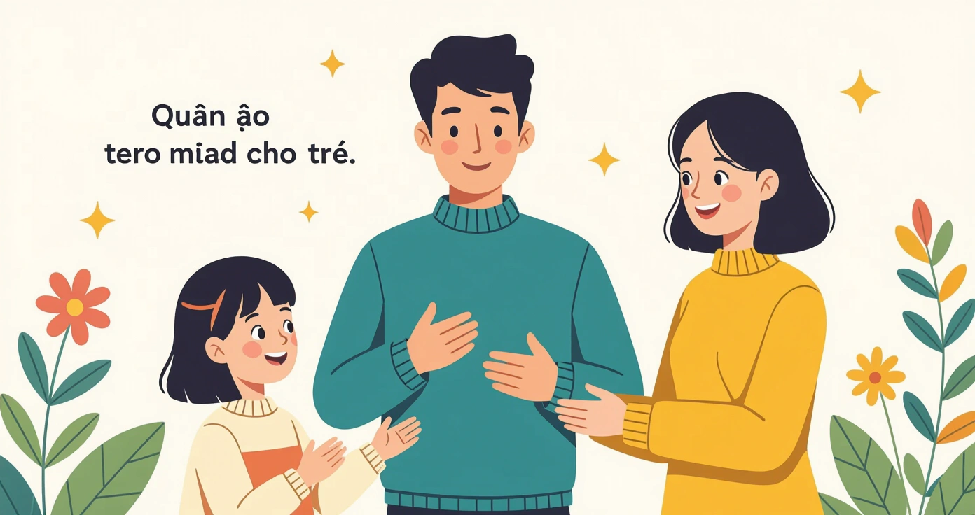 Minh họa ba lớp quần áo cho trẻ: lớp trong cotton, lớp giữ nhiệt và lớp ngoài chống gió