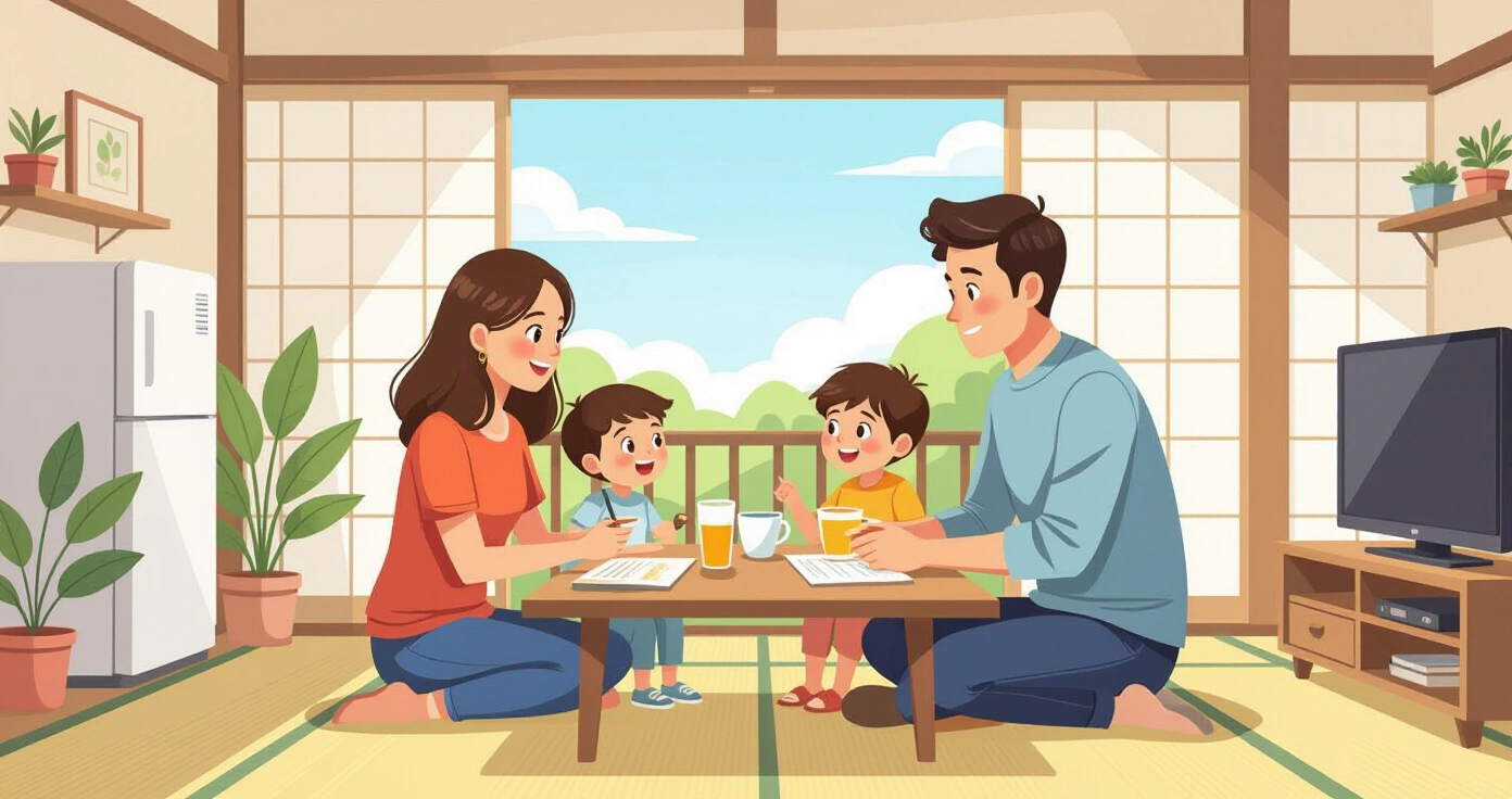 Bảng kiểm tra chuẩn bị nhà cửa theo mùa treo tường trong căn hộ Nhật Bản